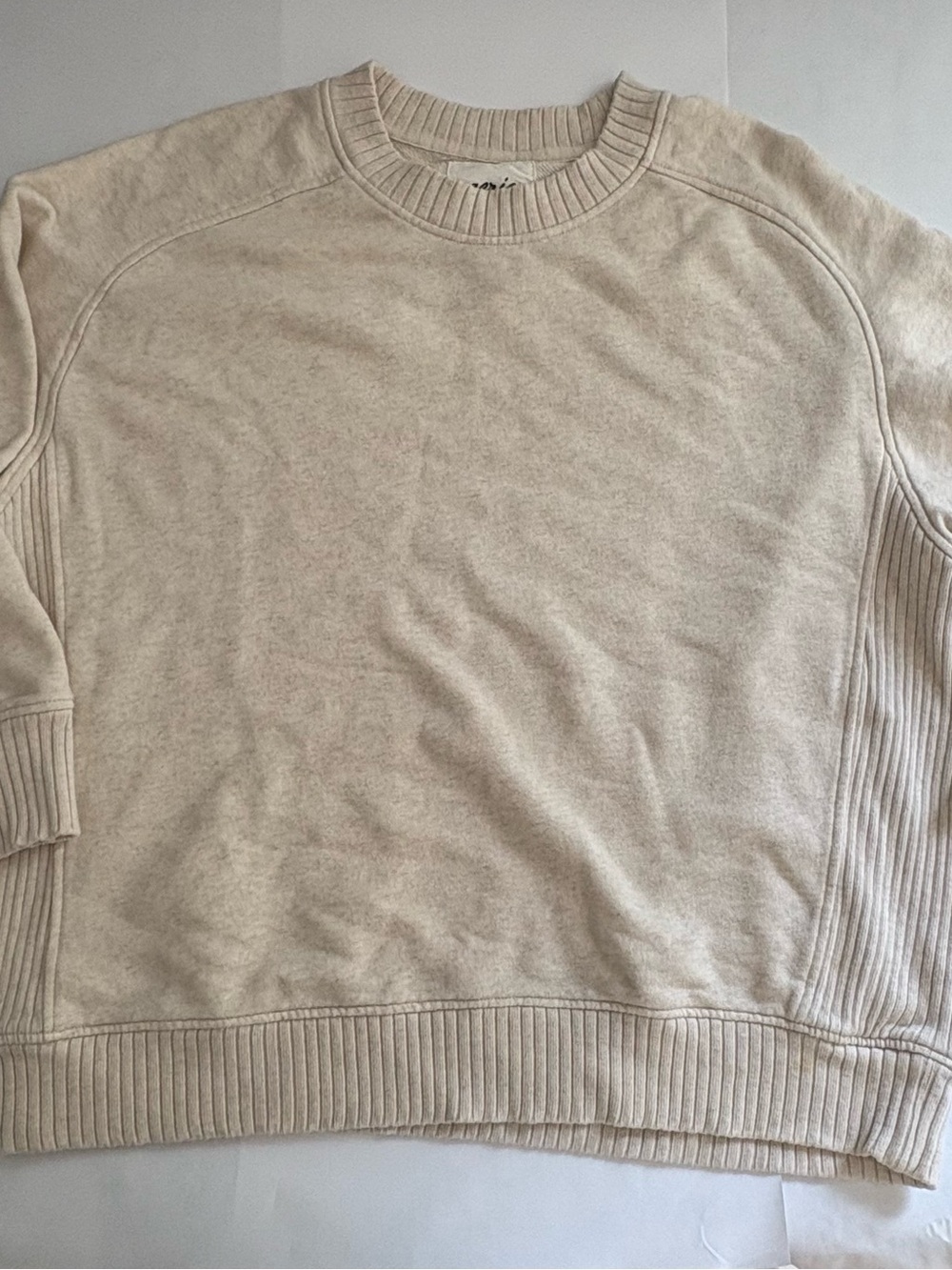 aerie oversized Crewneck Sweater in Cream Medium